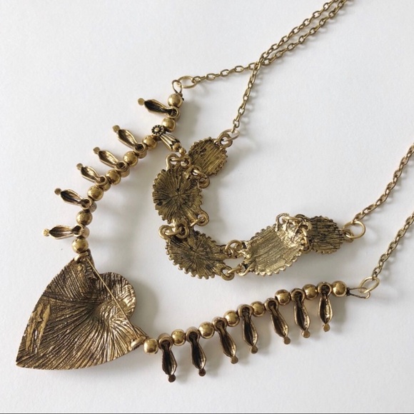 Antique Gold Boho Necklace - Picture 4 of 4